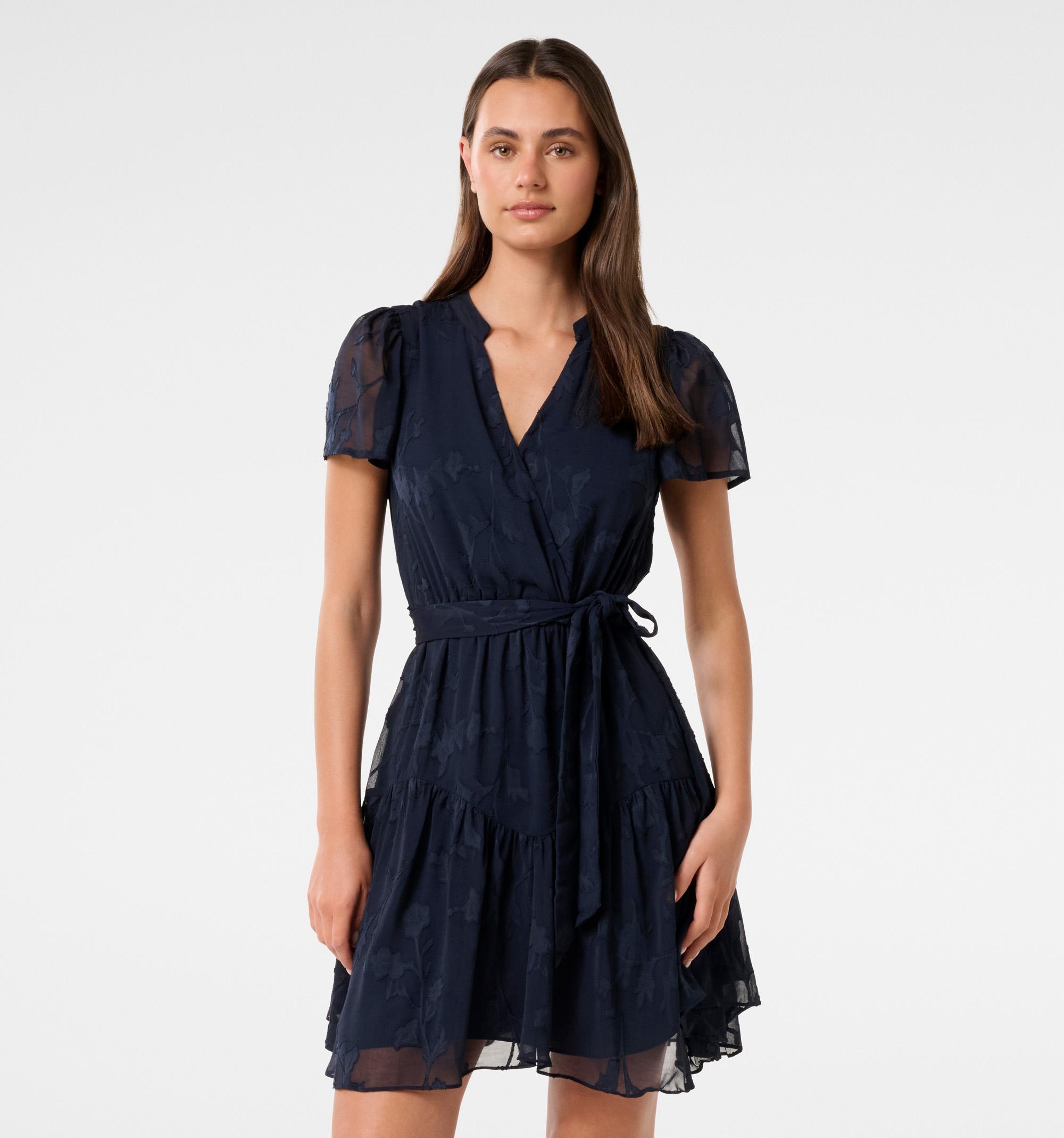 Cyrus Burn Out Flutter Sleeve Mini Dress