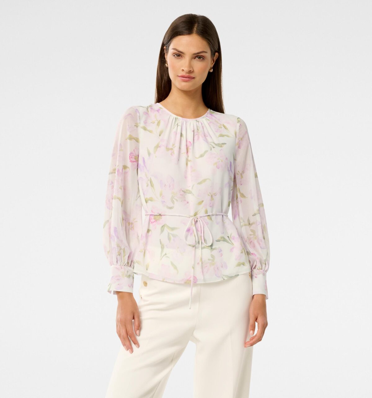 Isabella Sheer Printed Blouse