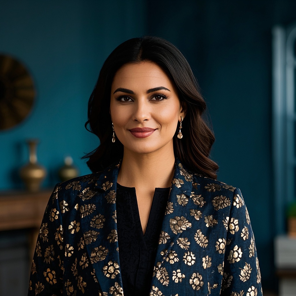Boho Blazer Kurti with Foil Print.jpg