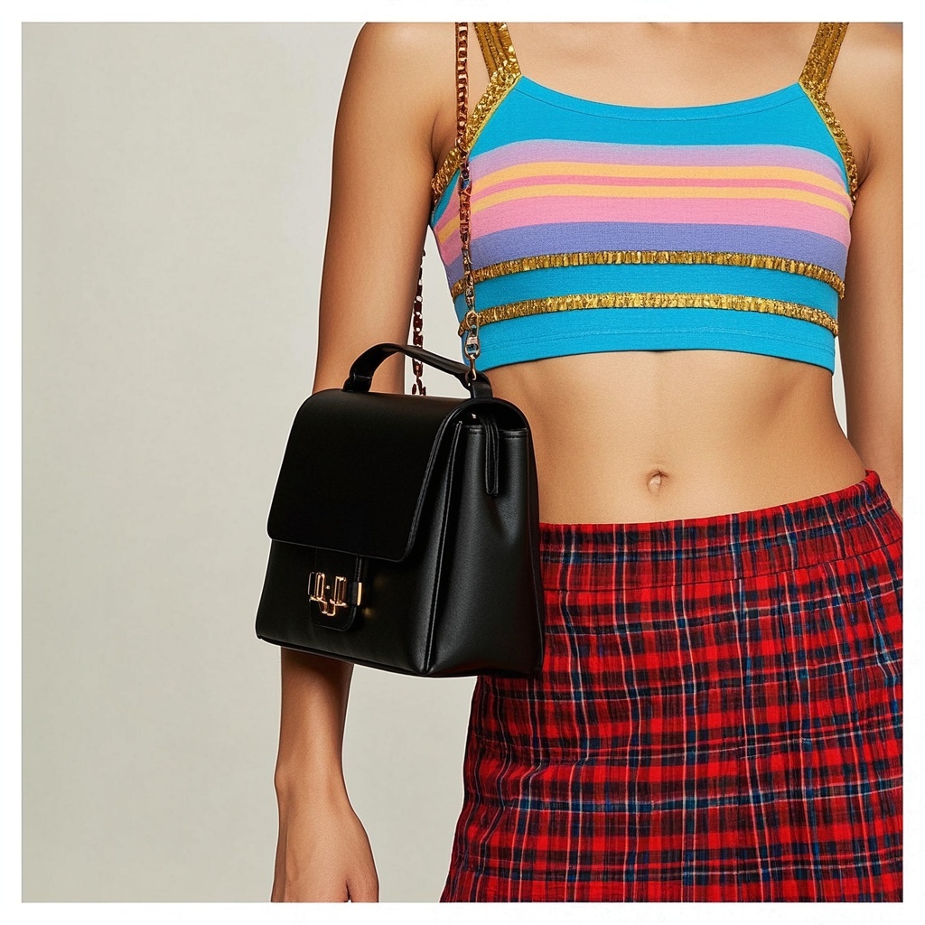 Colorful Crop Top with Skirt with Gold Border.jpg