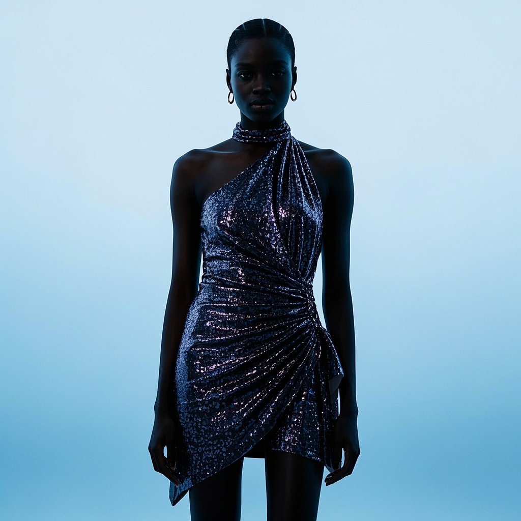 Elegant Asymmetric Dress with Foil Print.jpg