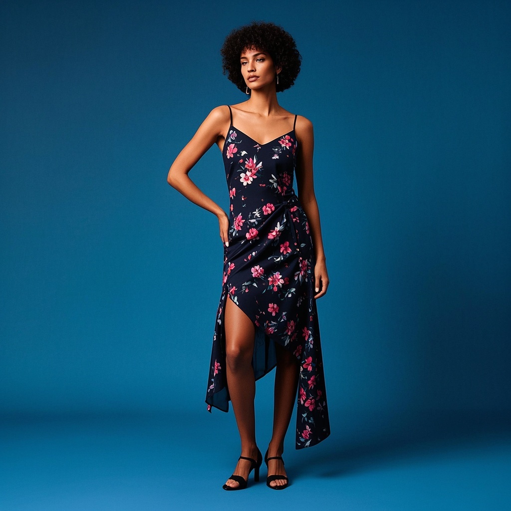 Festive Asymmetric Dress with Floral Print.jpg