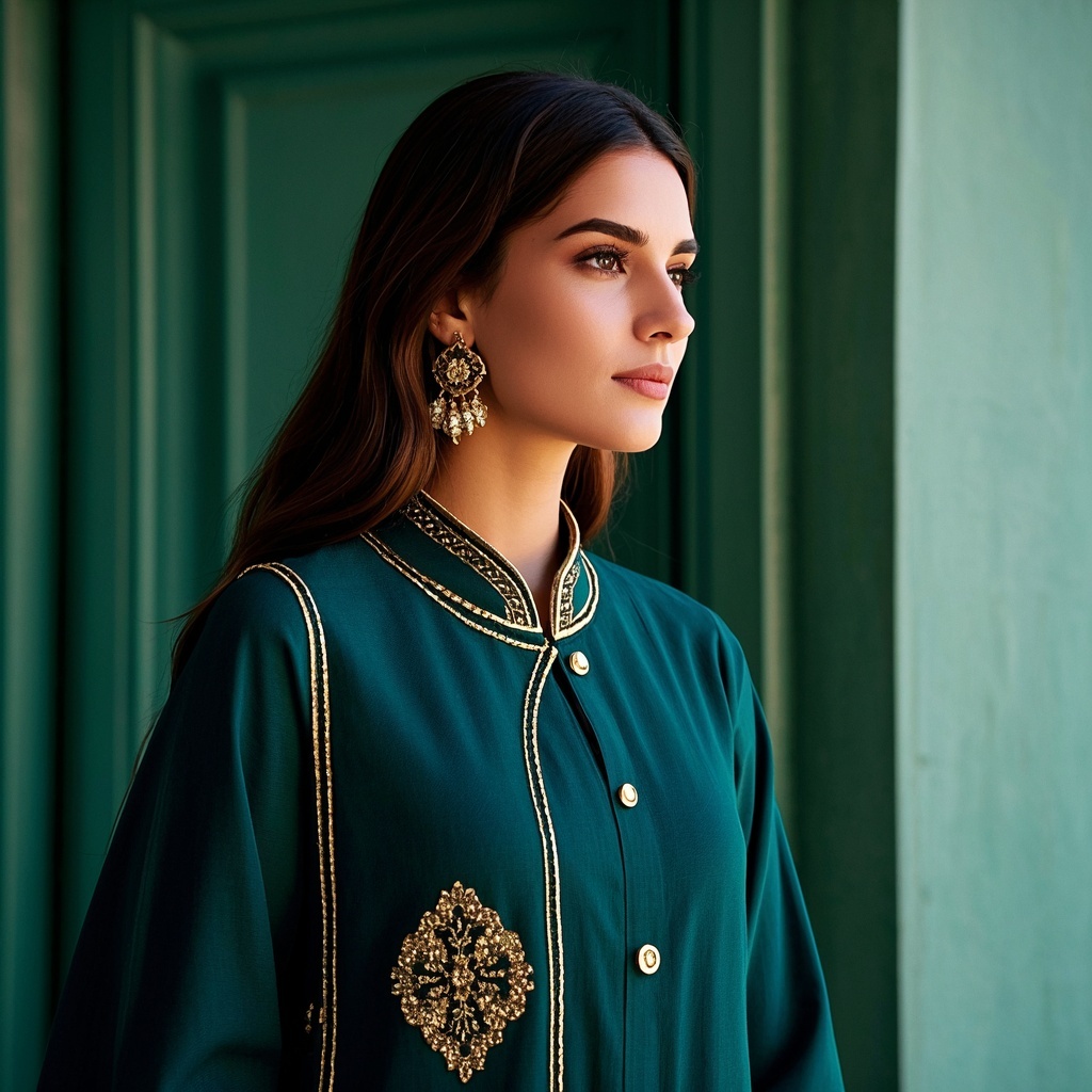 Festive Kurti with Gold Border