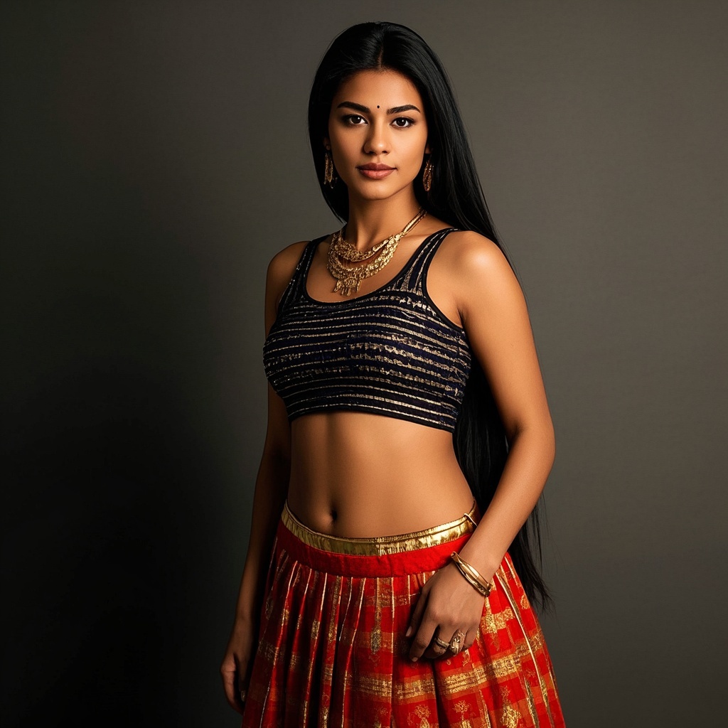 Handloom Crop Top with Skirt with Zari Work.jpg
