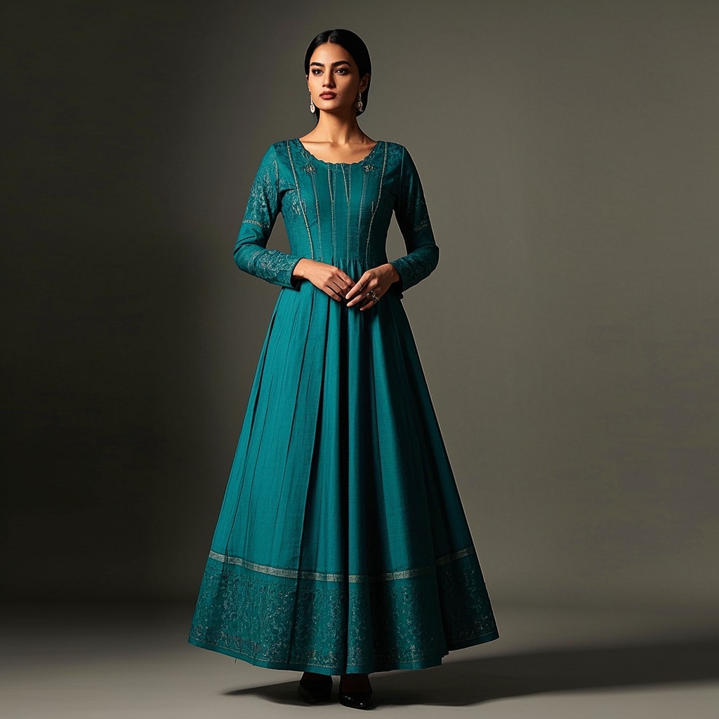 Handloom Fusion Gown with Lace Detail.jpg