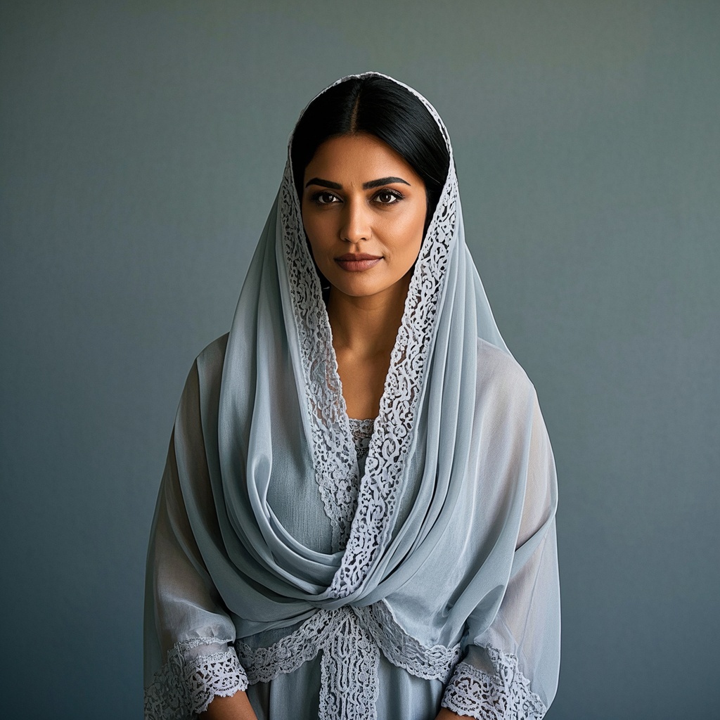 Lightweight Dupatta Set with Lace Detail