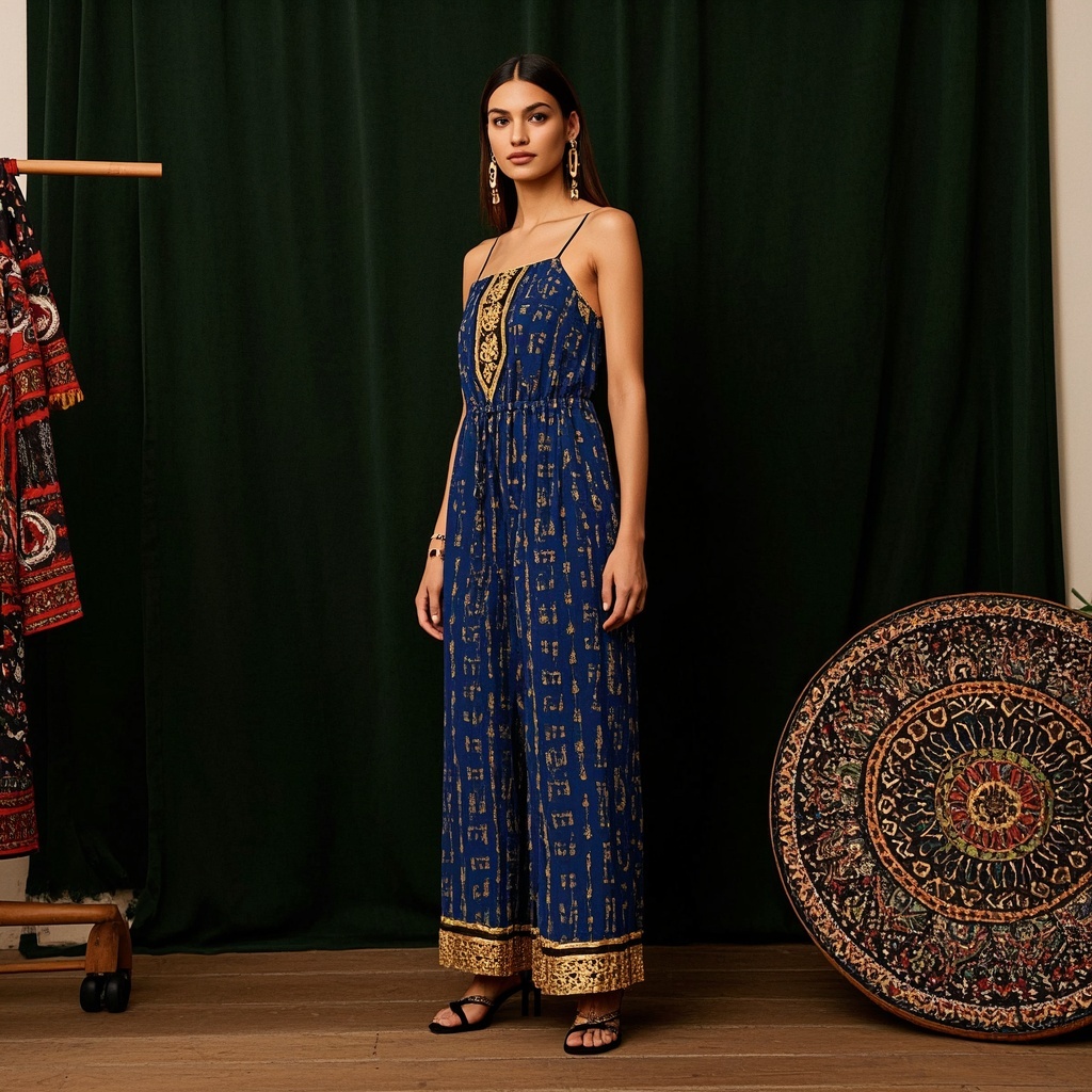 Lightweight Ethnic Jumpsuit with Gold Border.jpg