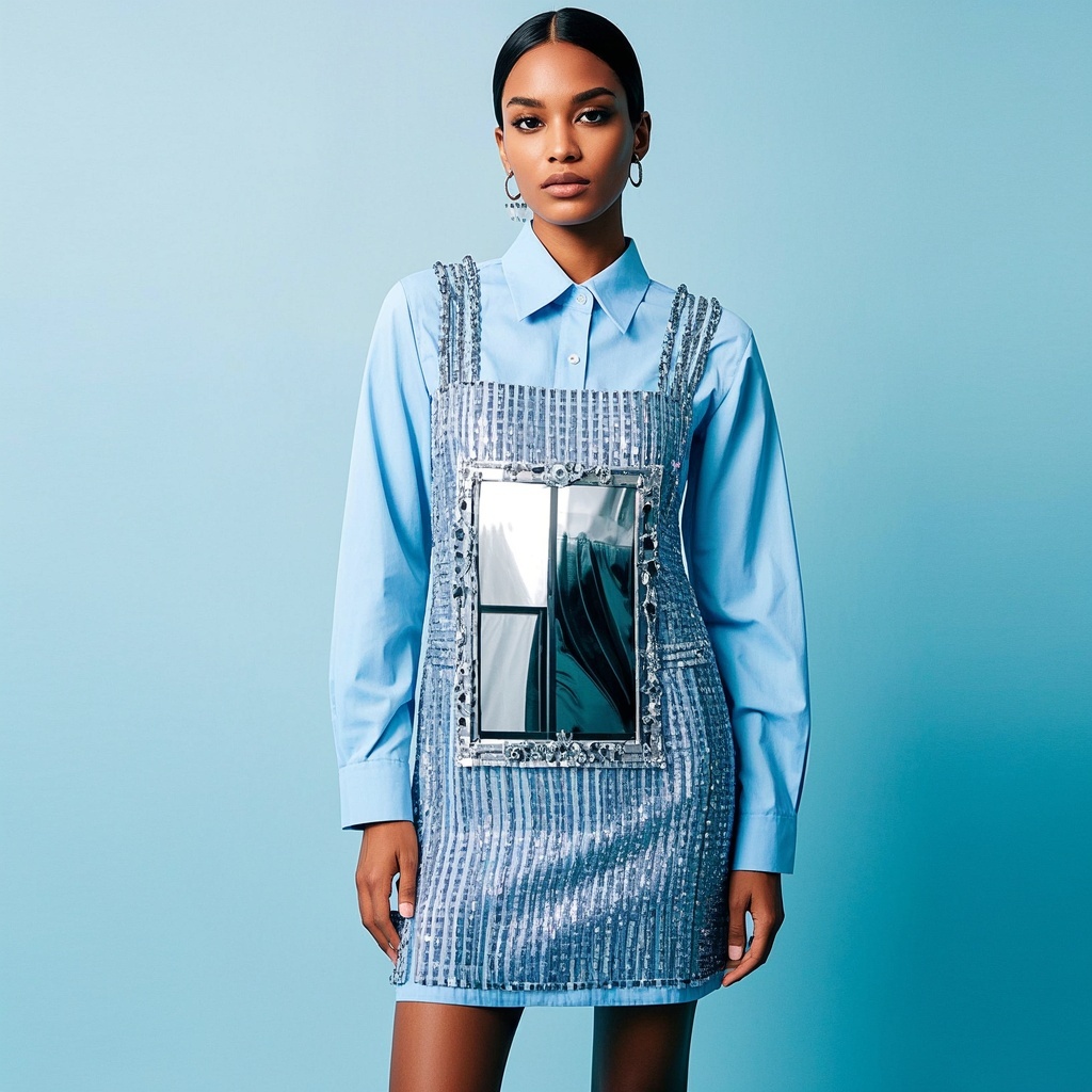 Lightweight Layered Dress with Mirror Embellishment.jpg