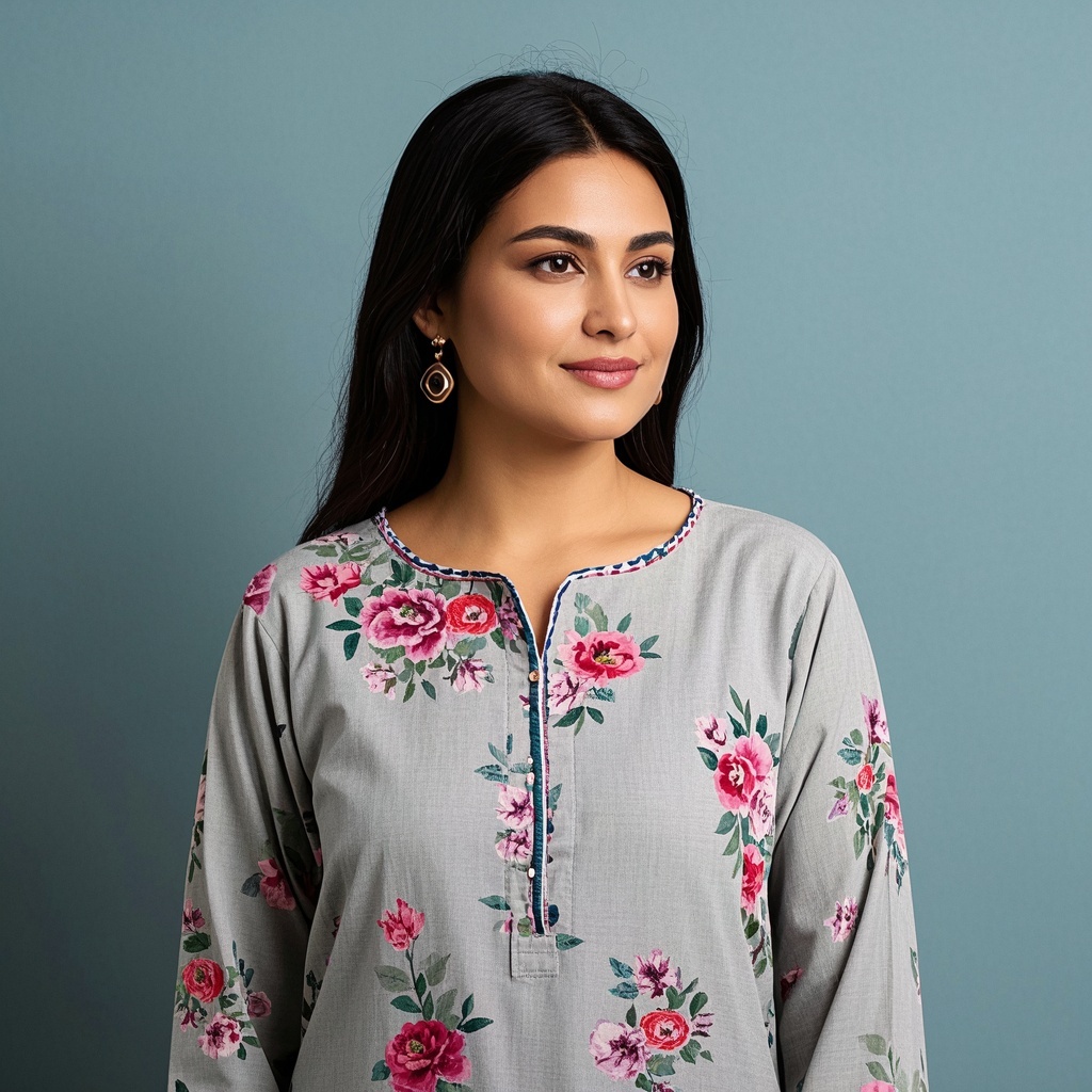 Printed Kurti with Floral Print