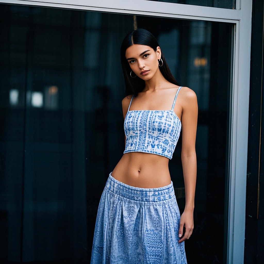 Textured Crop Top with Skirt with Thread Embroidery.jpg
