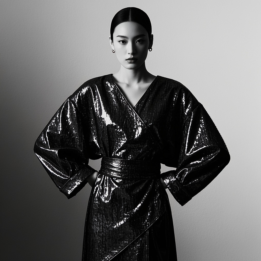 Traditional Asymmetric Dress with Foil Print.jpg