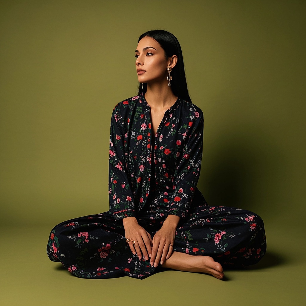 Traditional Printed Co-ord Set with Floral Print.jpg